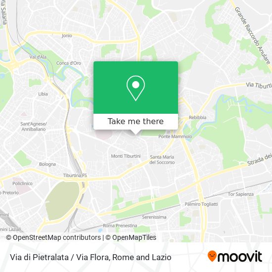 Via di Pietralata / Via Flora map