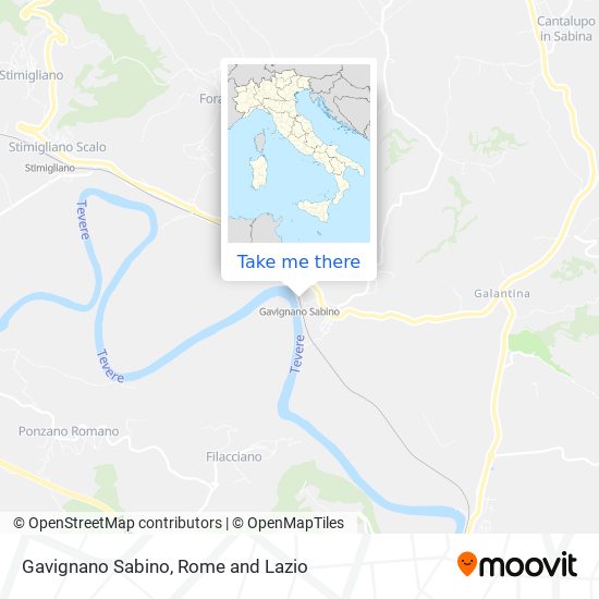 Gavignano Sabino map
