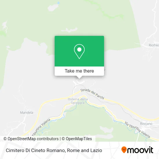 Cimitero Di Cineto Romano map