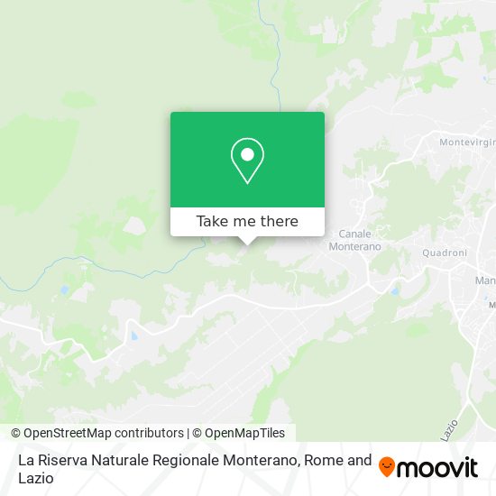 La Riserva Naturale Regionale Monterano map