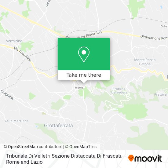 Tribunale Di Velletri Sezione Distaccata Di Frascati map