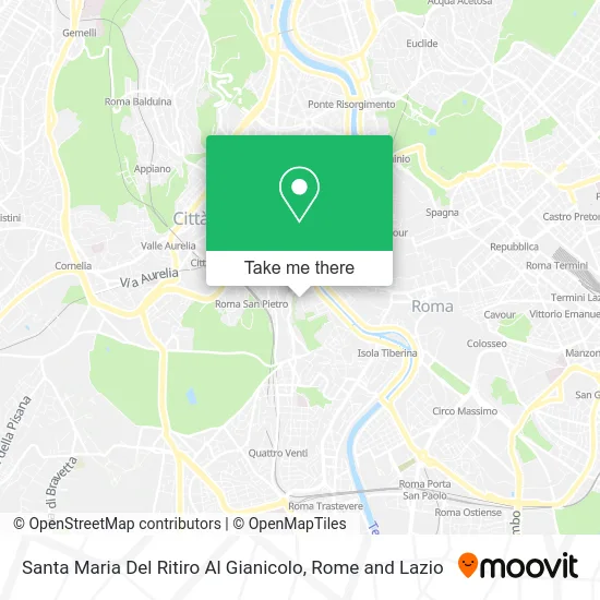 Santa Maria del Ritiro at Janiculum map