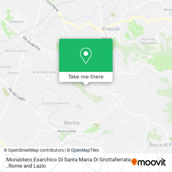 Monastero Esarchico Di Santa Maria Di Grottaferrata map