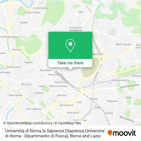 Università di Roma la Sapienza (Sapienza Universita' di Roma - Dipartimento di Fisica) map