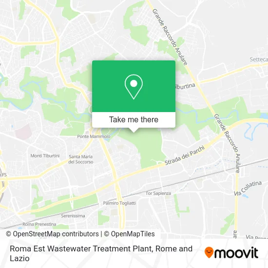 Roma Est Wastewater Treatment Plant map
