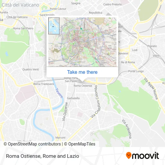 Roma Ostiense map