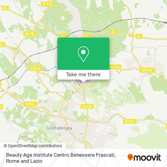 Beauty Age Institute Centro Benessere Frascati map