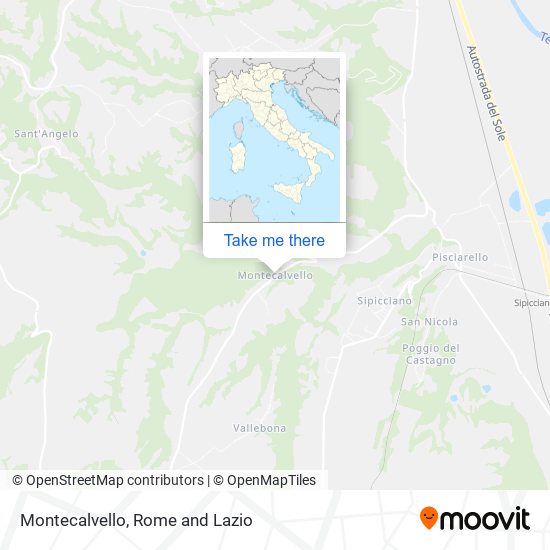 Montecalvello map