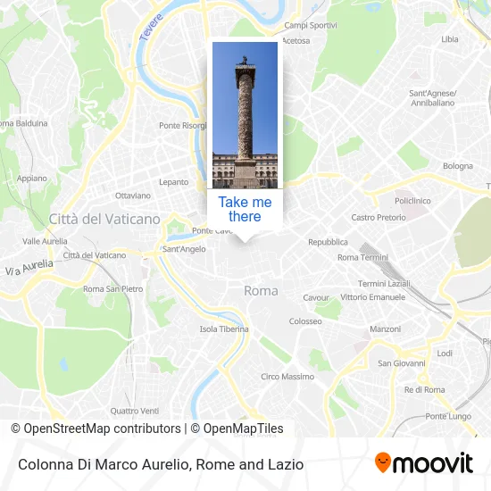 Column of Marcus Aurelius map