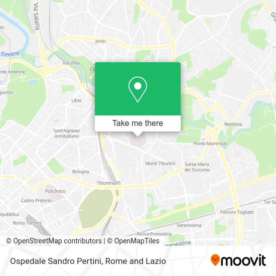 Sandro Pertini Hospital map