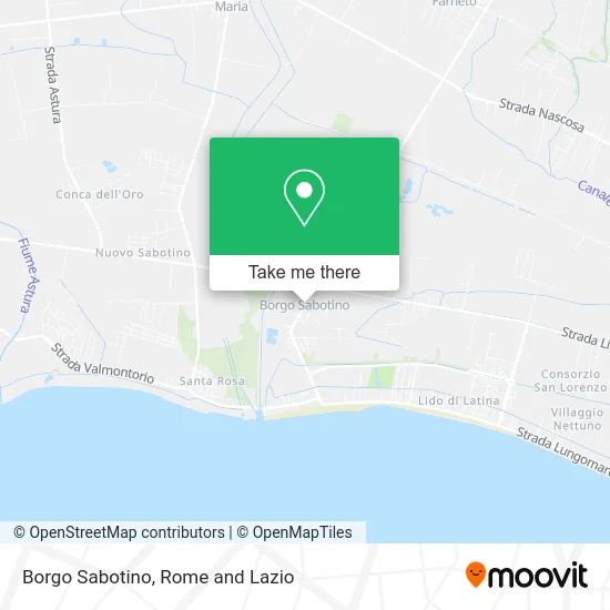 Borgo Sabotino map