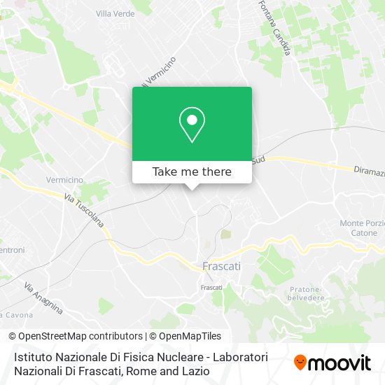 Istituto Nazionale Di Fisica Nucleare - Laboratori Nazionali Di Frascati map