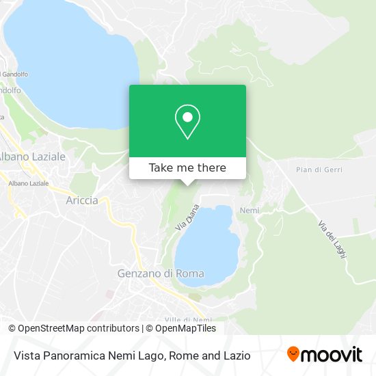 Vista Panoramica Nemi Lago map