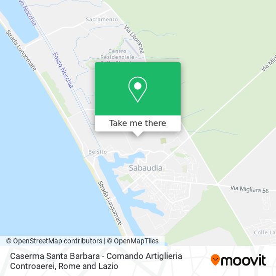 Caserma Santa Barbara - Comando Artiglieria Controaerei map