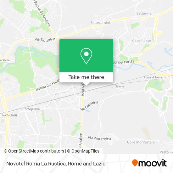 Novotel Roma La Rustica map