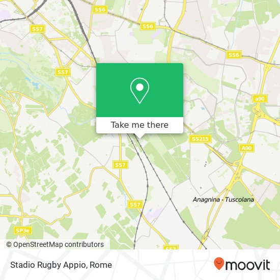 Stadio Rugby Appio map