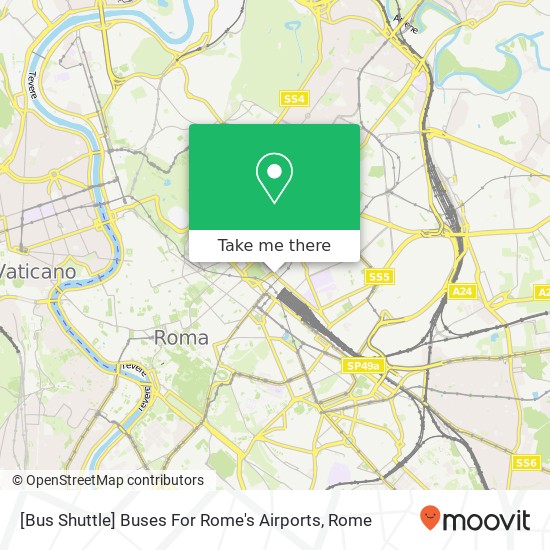 [Bus Shuttle] Buses For Rome's Airports map