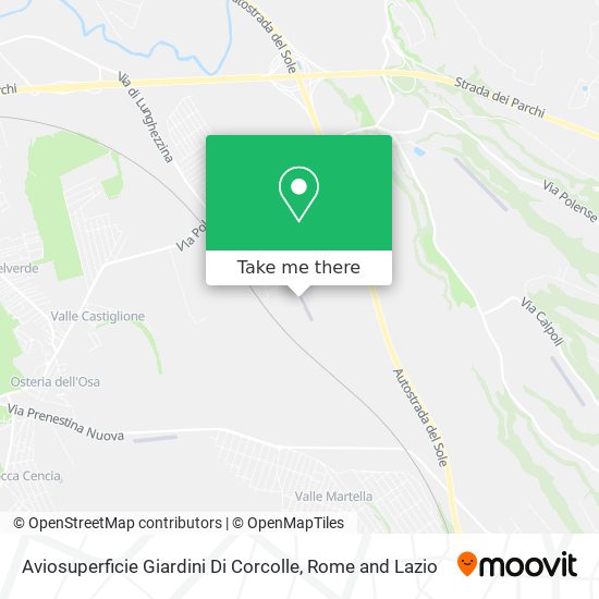 Aviosuperficie Giardini Di Corcolle map