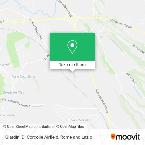 Giardini Di Corcolle Airfield map
