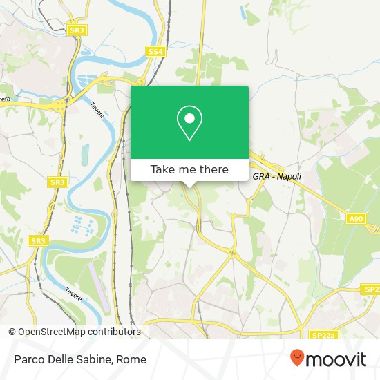 Parco Delle Sabine map