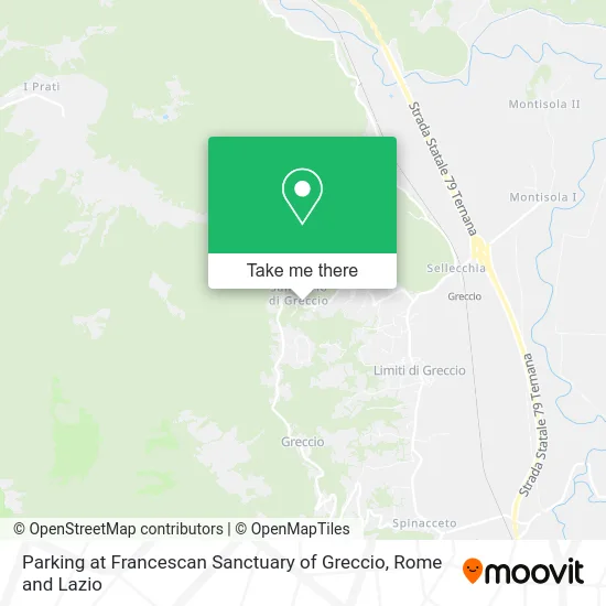 Parking at Francescan Sanctuary of Greccio map