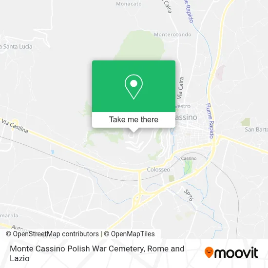 Monte Cassino Polish War Cemetery map