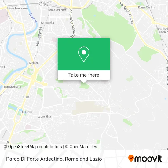Forte Ardeatino Park map