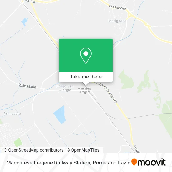 Maccarese-Fregene Railway Station map