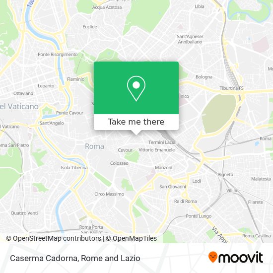 Caserma Cadorna map