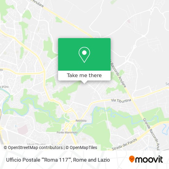 Ufficio Postale ""Roma 117"" map