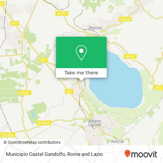 Municipio Castel Gandolfo map