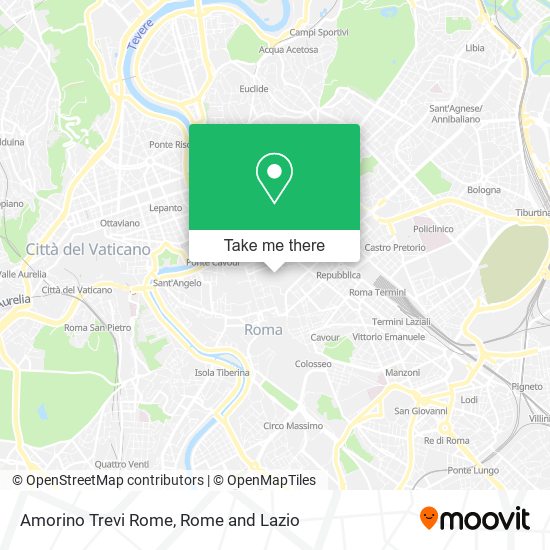Amorino Trevi Rome map