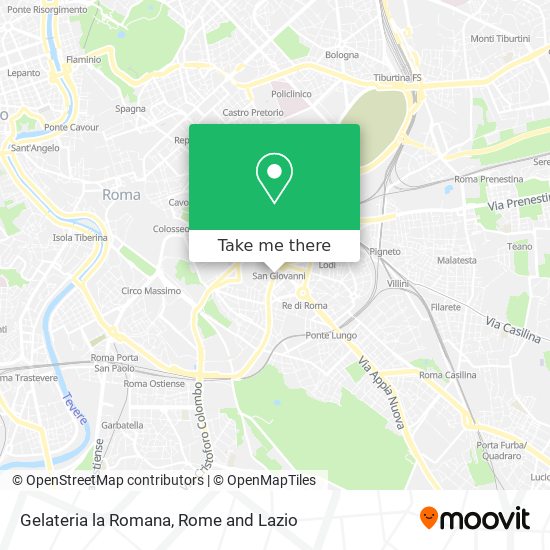 Gelateria la Romana map