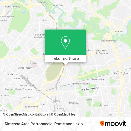 Rimessa Atac Portonaccio map