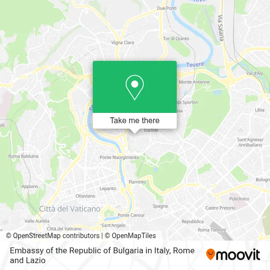 Embassy of the Republic of Bulgaria in Italy map