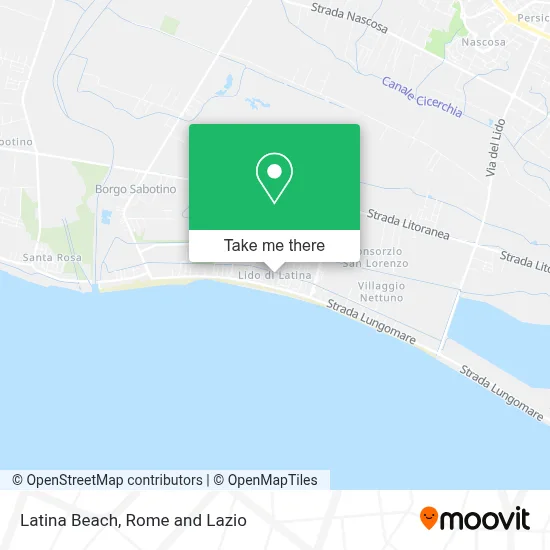 Latina Beach map