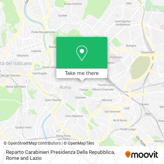 Reparto Carabinieri Presidenza Della Repubblica map