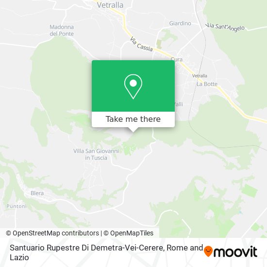 Santuario Rupestre Di Demetra-Vei-Cerere map