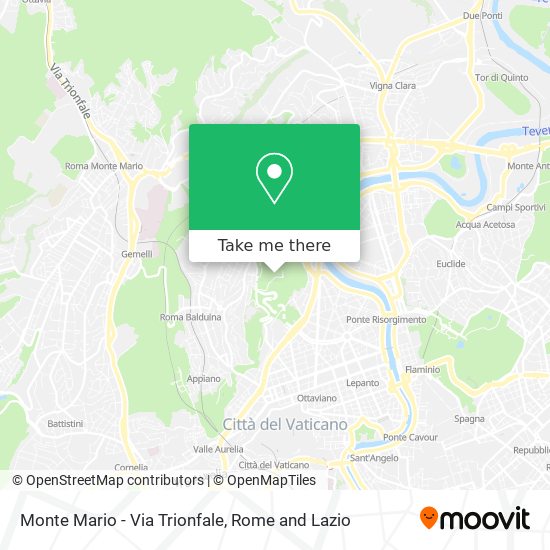 Monte Mario - Via Trionfale map