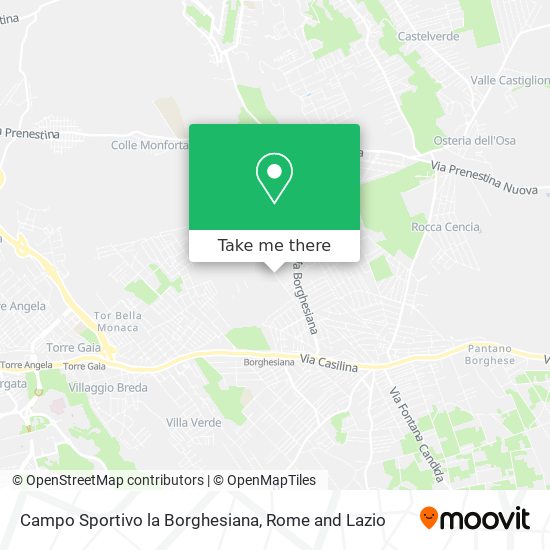 Campo Sportivo la Borghesiana map