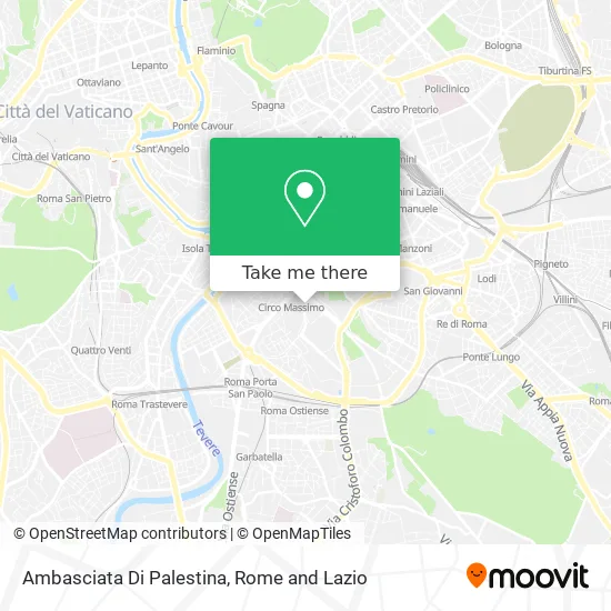 Embassy of Palestine map