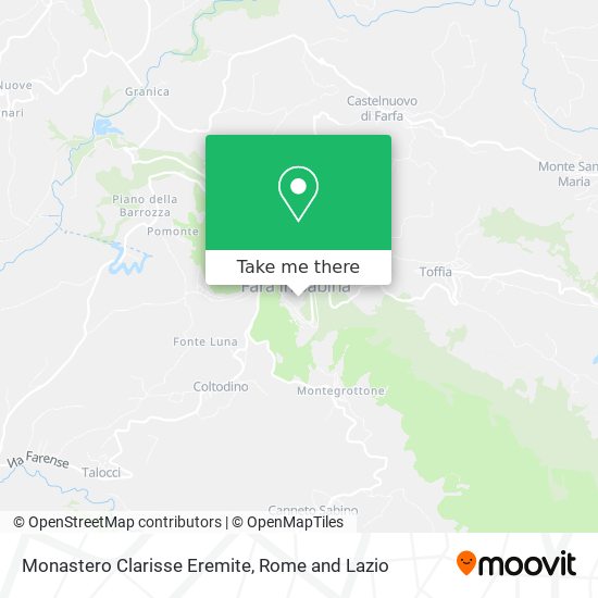 Monastero Clarisse Eremite map