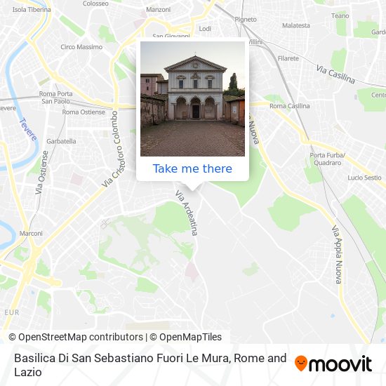 Basilica Di San Sebastiano Fuori Le Mura map