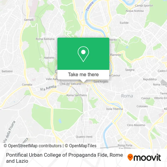 Pontifical Urban College of Propaganda Fide map