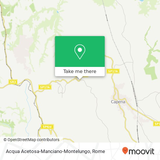 Acqua Acetosa-Manciano-Montelungo map