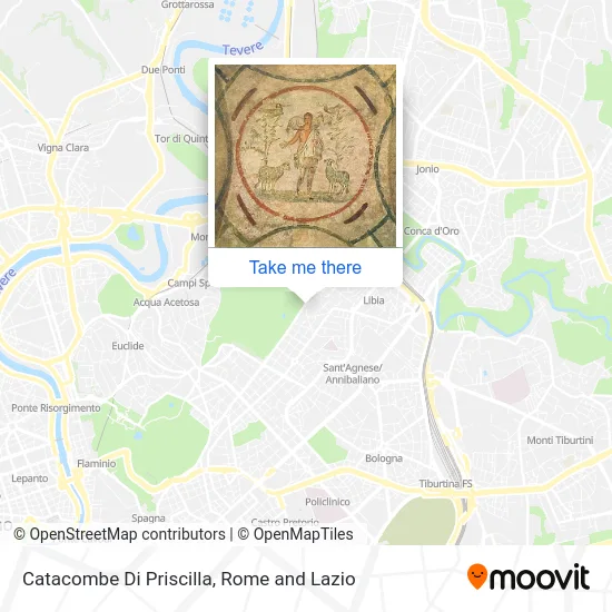 Catacombs of Priscilla map