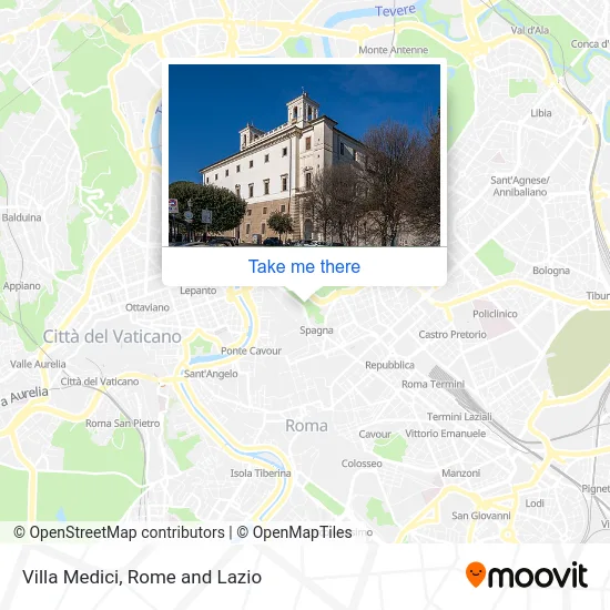 Medici Villa map