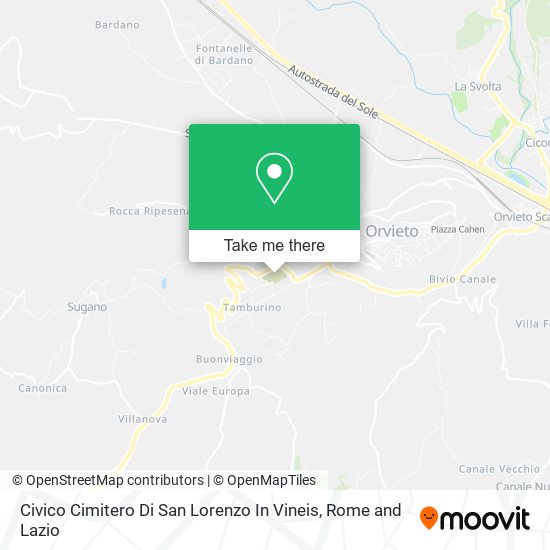 Civico Cimitero Di San Lorenzo In Vineis map