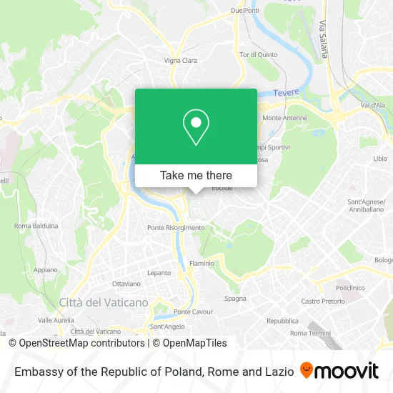 Embassy of the Republic of Poland map