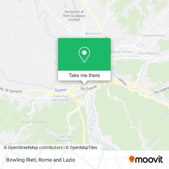 Bowling Rieti map